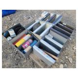 5-- Small Metal Shelves with Contents