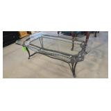 Glass and Metal Coffee Table
