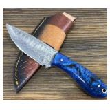 Handmade Damascus Knife & Sheath