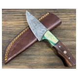 Handmade Damascus Knife & Sheath
