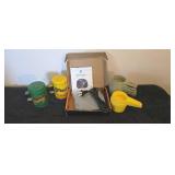 Vintage Shakers, Measuring Cups, Mug Warmer