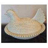 White Nesting Hen Dish