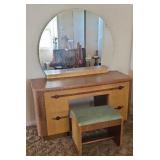 Vanity Dresser with Mirror and Bench