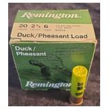 20 rds- Remington 20 ga 2 3/4" 6 shot