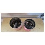 Two Cans of Large Drill Bits
