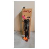 Hand Ice Drill with 4 Tip-Up Fishing Poles