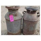 2 -Vintage Milk Cans with Lids