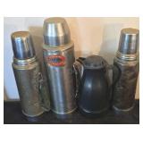Vintage Metal Thermoses