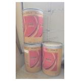 Three Empty  Cardboard Barrels w/ Lids