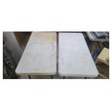 Two Portable Folding Tables