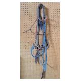 Nylon Split Reins w/  D Ring Bit & Pressure Ring