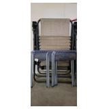 Folding Lounge Chair/ 3 Folding Stools