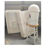 Coolers,  Trash Can, Spinning Top Stool