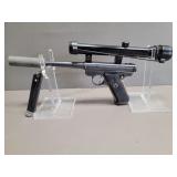 * Ruger 22LR Pistol with Weight & Scope * Ruger 22LR Pistol with Weight & Scope