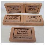 100 Rnds - 5.56mm Ball M-193 - Lake City Plant 100 Rnds - 5.56mm Ball M-193 - Lake City Plant