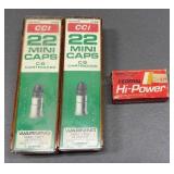 200 Rnds - 22 Mini Caps - CCI / 20 Rnds - 22 Short 200 Rnds - 22 Mini Caps - CCI / 20 Rnds - 22 Short