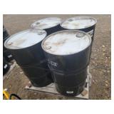 4-- 50 Gallon Metal Drums w/ Lids