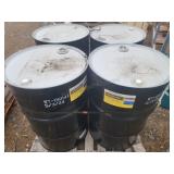 4-- 50 Gallon Metal Drums w/ Lids