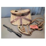 Sort Shot Scope w/ Fishing Creel Basket