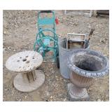 Spool, Planter, Hose Reel, Garden Variety