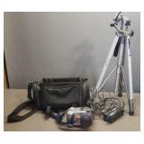 Sony Camera with Case & Tripod