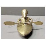 Brass Duck in Canoe