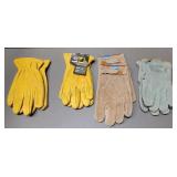 4 Pairs - Leather Gloves