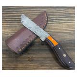 Damascus Knife & Sheath
