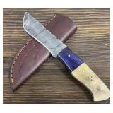 Damascus Knife & Sheath
