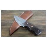 Handmade Damascus Steel Knife with Sheath