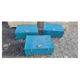 3-- Flat Top Tool Boxes