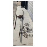 Antique Hay Trolly w/ Track and Hanging Brackekts