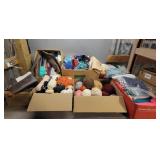 7 - Boxes of Fabric, Vinyl & Yarn