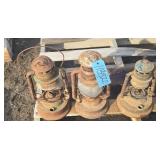 3 Vintage Lanterns