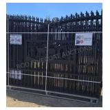 7 ft X 20 ft Metal Driveway Gate