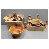 Wood Candle Holders, Bowls and Cutting Boards