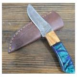 Damascus Knife & Sheath