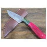 Damascus Knife & Sheath