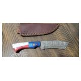 Hand Made Damascus Steel Knife with Sheath