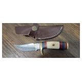 Hand Made Damascus Steel Knife with Sheath