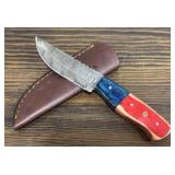 Damascus Knife & Sheath
