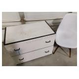 White Utility Drawers & White Chair