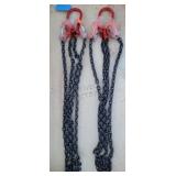 2-- 7 ft Double Legs Lifting Chain Sling