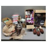 5 boxes of Yarn & Lace & Ribbon & Fur