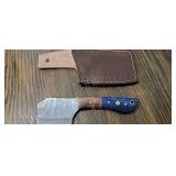 Hand Made Damascus Steel Knife with Sheath