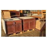 4- Cabinets w/ Counter Tops & Upper Units