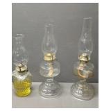 3-- Vintage Oil Lamps