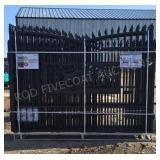 7 ft X 20 ft Metal Driveway Gate