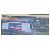 11 X 19 ft Metal Garage Shed w/ Double Front Doors