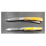 2 - Rough Rider Orange Folding Knives